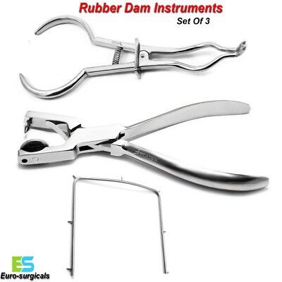 Zahndämme Rahmen Universal Gummidamm Set Elfenbein Lichtklemmen Pinzette Instrument