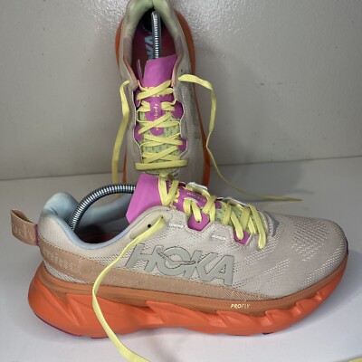 HOKA ONE U ELEVON 2 MENTAL HEALTH Shifting sand  Camellia Unisex Shoes Size 10