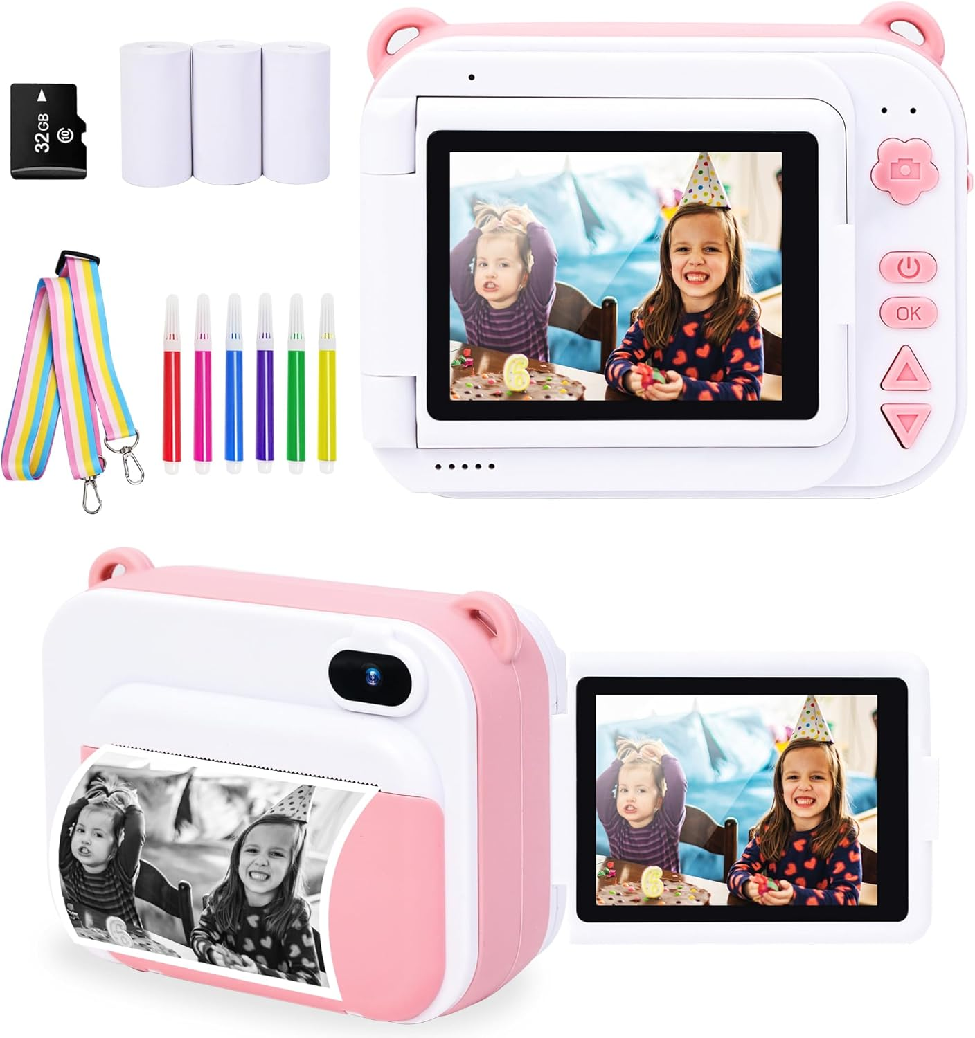Instant Camera for Kids Toys for 5-8 Year Old Girls, Kids Camera Instant Print B-image