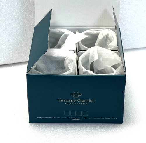 Lenox Tuscany Classics Stackables Tall Glasses, Set of 4, Smoke, 14oz - Bild 4 von 4