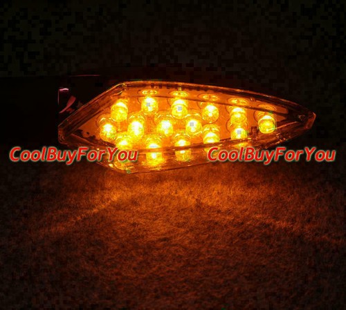 Universal Motorcycle Plastic LED Bulb Turn Signals Light Winker Blinker Black - Foto 4 di 4