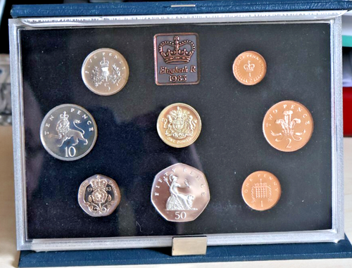 1983 ROYAL MINT PROOF COIN SET ~ UNITED KINGDOM ~ 8 Coins ~ Cased & COA