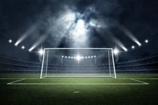 Soccer Goal Stadium Rendering Sports Photo Art Print Poster 12x18