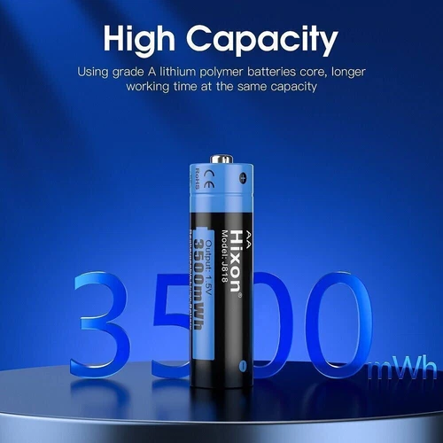 Hixon AA Akku 3500mWh 1,5V Wiederaufladbare Lithium AA Batterien LCD Ladegerät - Bild 4 von 20