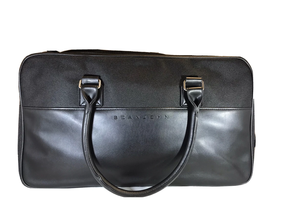 Sean John Weekend Bag Travel Gym Bag Duffle Shoulder Strap Black On Black  Men's | eBay