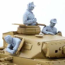 1/35 Resin WWII German Tank Crew 3 Soldiers unpainted unassembled A010-fy