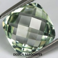 GREEN AMETHYST 8 MM CUSHION CUT CHECKERBOARD TOP AAA ALL NATURAL