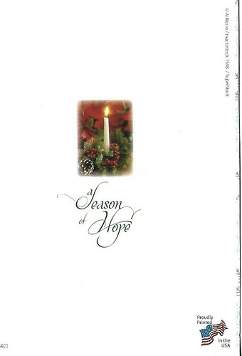 Greeting Card 4.5 x 6" Candle Surrounded by Berries and Pine - Picture 3 of 3
