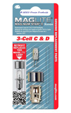 Maglite 3 Cell C  D Replacement Maglight Bulb MAG-NUM Star II Xenon  LED INFO