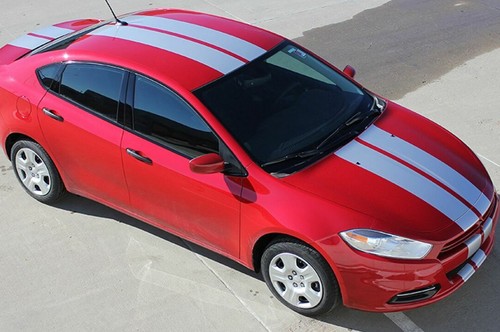 Rally Stripe Fits: 2013 - 2016 and Up Dodge Dart Graphics Decal on 3M Film - Picture 3 of 5