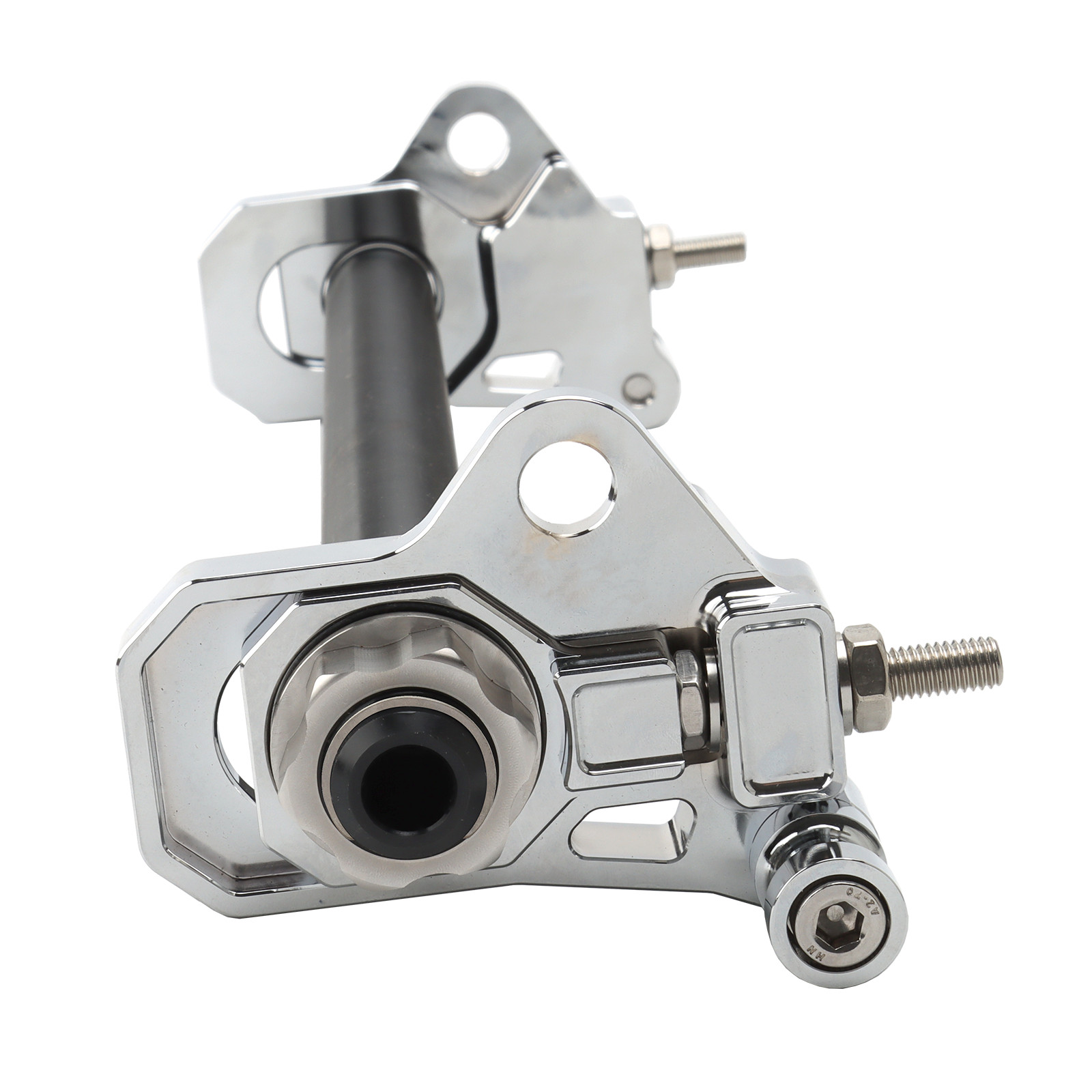 Rear Bearing Axle Adjuster Kit For Harley Electra Road Glide 0117-0028M-B Chrome