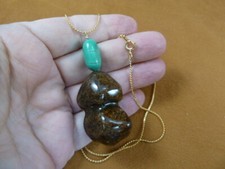 PP31-50) Real MOOSE POOP doo doo skat nugget turquoise bead NECKLACE WEIRD humor