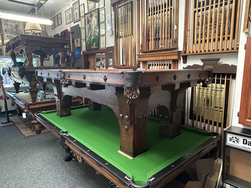 Antique 8 Pro Brunswick St. Bernard Mission Pool Table | eBay
