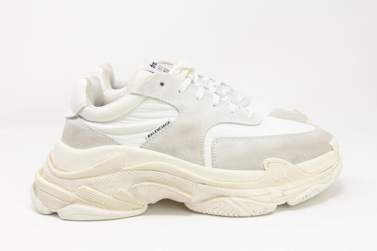 Balenciaga Triple S Chunky Sole Sneakers Runners Mens Shoes Sz 8/EU 41 in White