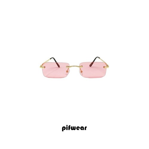 Occhiali da sole uomo donna aste oro lenti rosa intero sunglasses Pifwear  Slim 2 | eBay