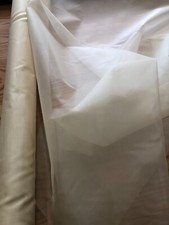 Silk organza, 54", pale gold, sold by the meter