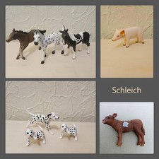 Schleich Tiere Bauernhof Pferd Schwein Dalmatiner Texas Longhorn Kalb Kälbchen