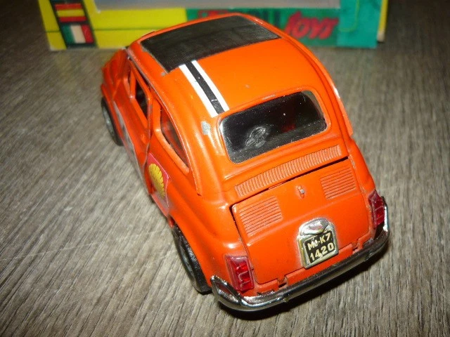 POLITOYS 599 ABARTH 595 FIAT 500 AUTOMODELLO SCALA 1/25 DECAL CODE 3 FREE BOX - Immagine 4 di 4