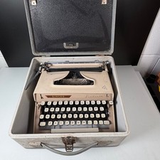 Singer Graduate Vintage 1956 Steel Typewriter With Case Made in France AS IS thumbnail