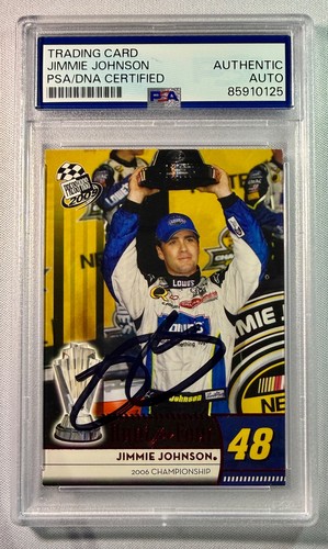 2009 Press Pass Racing Jimmie Johnson HOF NASCAR Signed Auto Card #186 PSA DNA