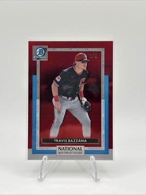 2026 Topps NSCC Travis Bazzana Bowman Chrome Prospects Red Refractor 1/5 1st Prt