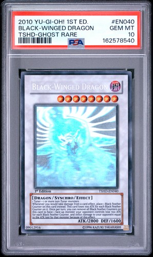 Black-Winged Dragon TSHD-EN040 1st Edition-Ghost Rare Yugioh PSA 10 *540