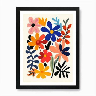 Blumendruck 1 Kunstdruck gerahmt Wandbild Poster Leinwanddruck Bild