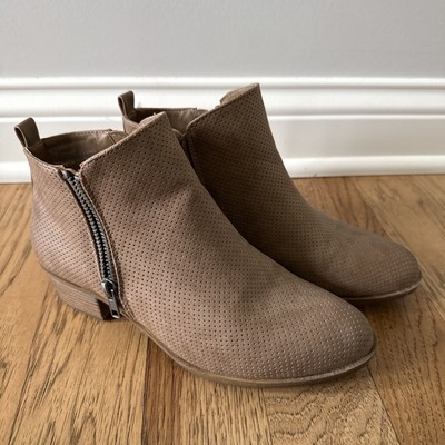 Women's Madden Girl  Bolero Ankle Boots Booties Brown Tan 8 M Side Zipper