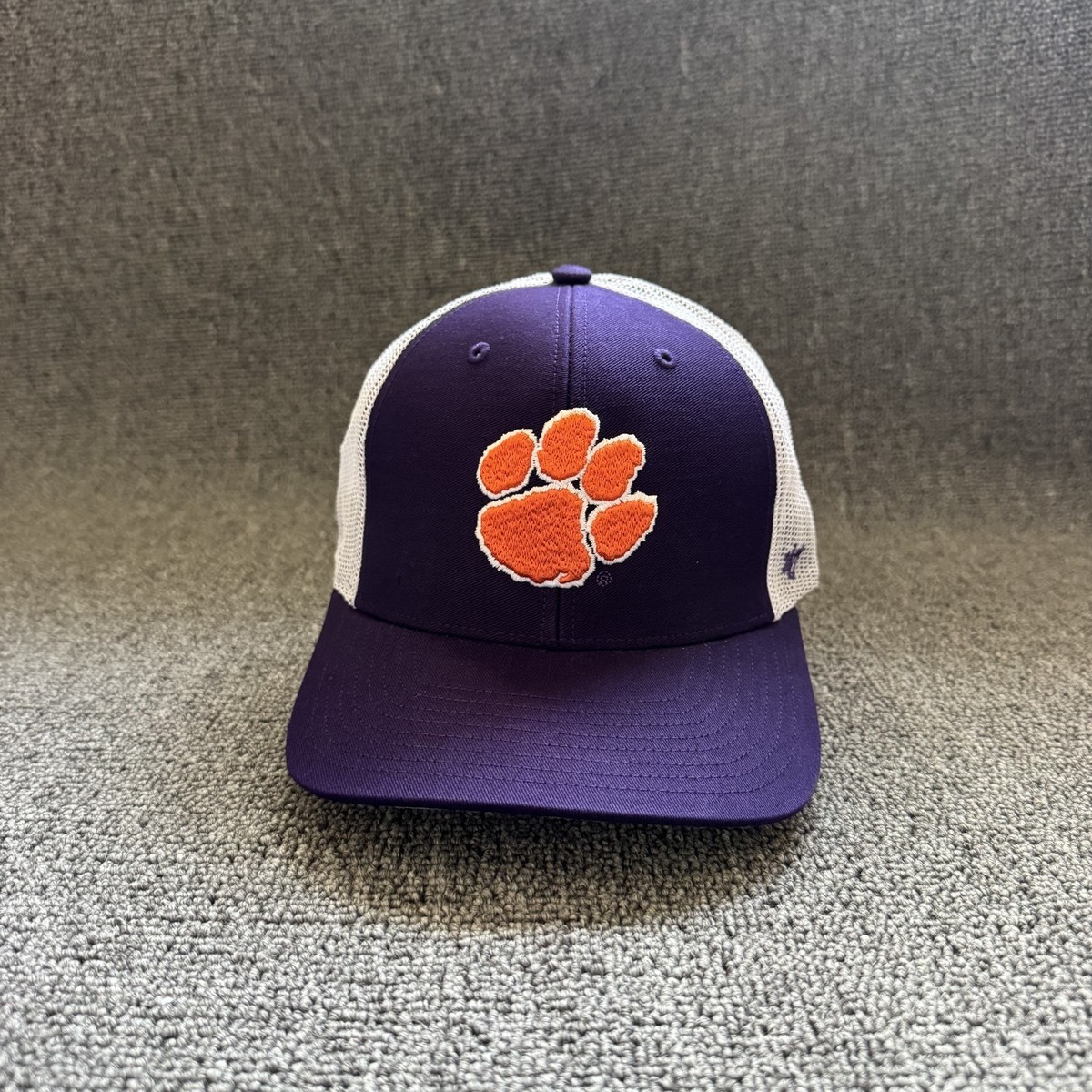 '47 Brand Clemson Tigers Trucker Snapback Purple White OSFA NCAA Mesh Back Hat