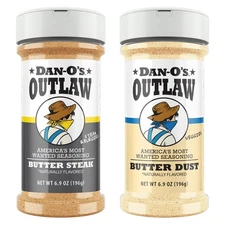 Outlaw Seasoning 2 Bottle Combo- Butter Dust & Butter Steak Seasoning