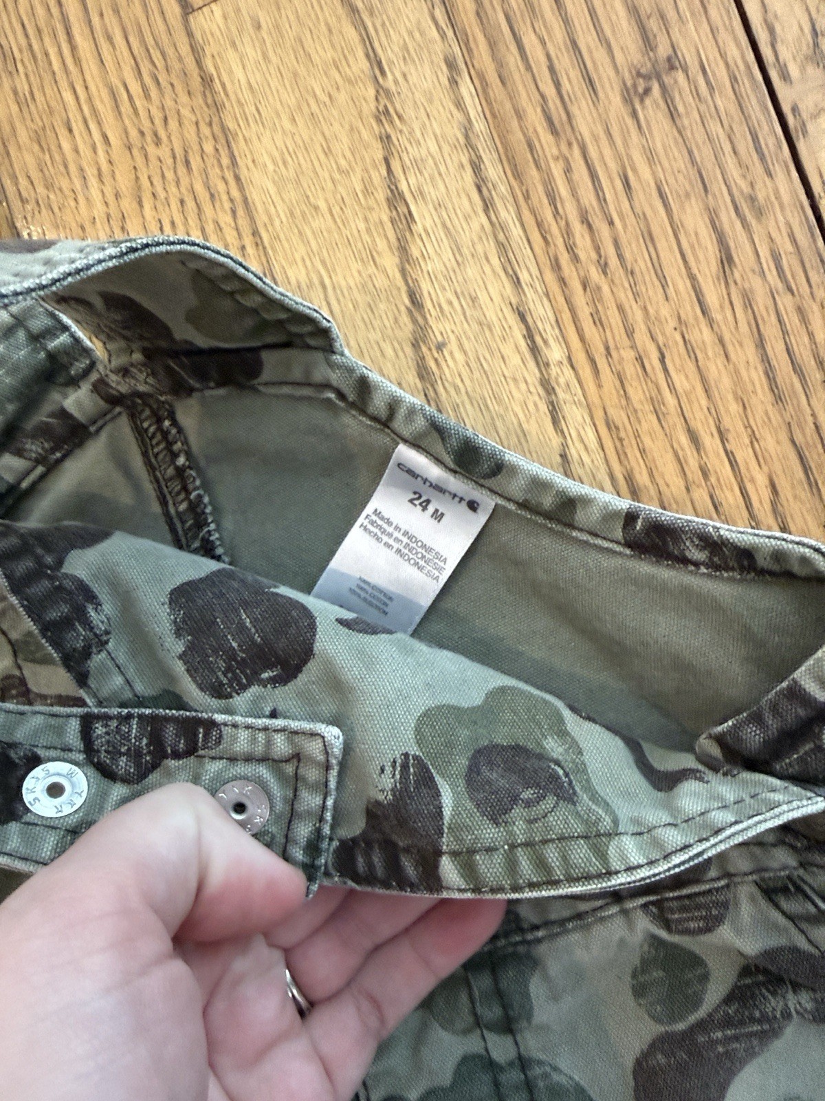 Carhartt Kids Green Camo Shorts Overalls 24 months thumbnail 3