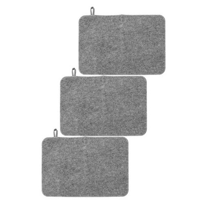 3 Pcs Bamboo Bath Mats for Bathroom Heat Insulation Bathtub Spa with