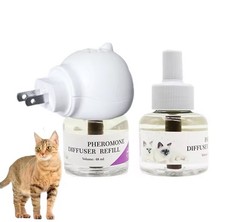 Lot Of Cat Calming Pheromone Diffuser Kit Plug-In 1 Diffuser, 2 Refills 