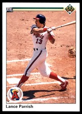 Lance Parrish 1990 Upper Deck #674 Angels MLB READ FREE SHIPPING AutographDen