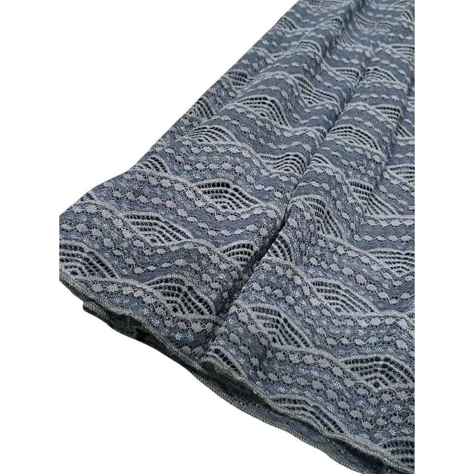 Falda LuLaRoe para mujer talla XXS línea A hasta la rodilla encaje ganchillo forrada gris elástica Foto 2 de 4