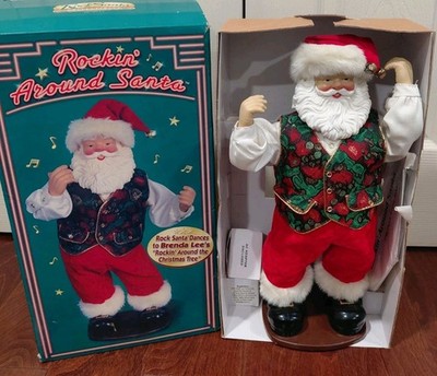1999 Rockin Around The Christmas Tree Santa Dances To Brenda Lee s Animated Vtg