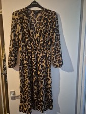 AX Paris midi leopard print dress size 12