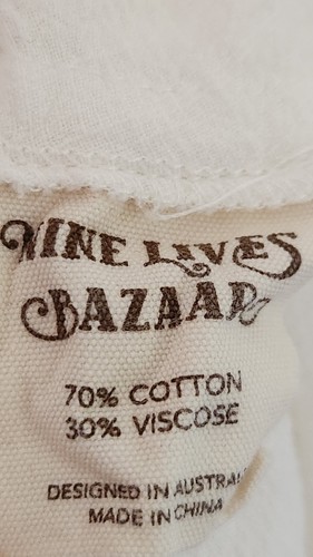 Nine Lives Bazaar ~ Jenny Shirred Dove Dress White Cotton Midi S AU 8 10 US 4 6 - Picture 17 of 17
