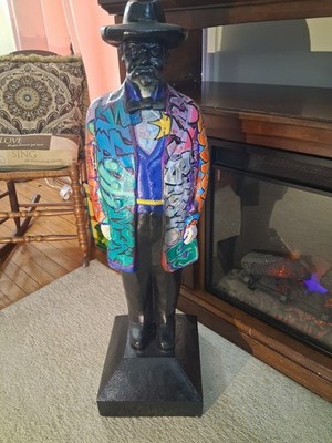 Vintage Jack Daniel's  34''  Statue  Street Art Graffitti Coat Origanal NY Eoner!