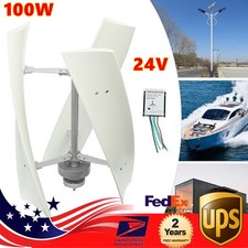 100W Vertical Wind Turbine Generator Controller 24V Power Home Windmill Kit NEW
