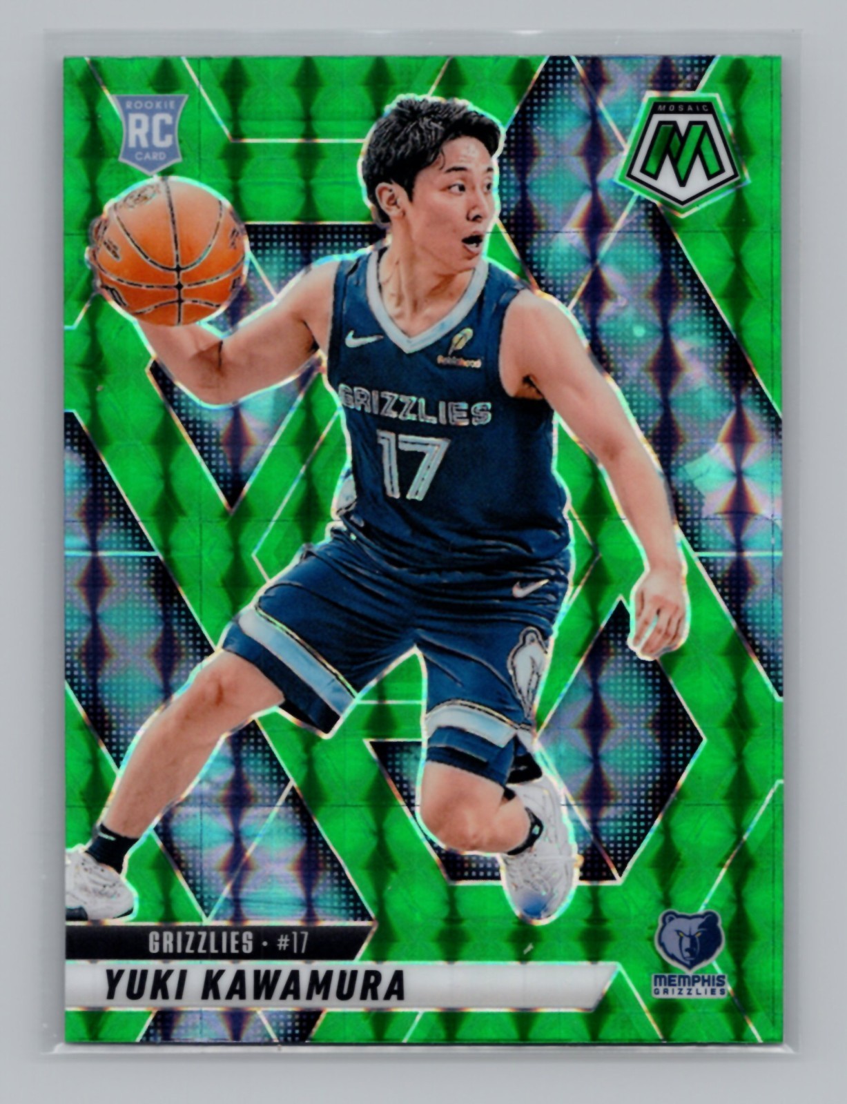 2024-25 Mosaic NBA #209 Yuki Kawamura RC Green Mosaic Memphis Grizzlies