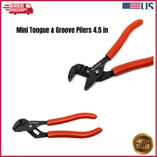 4-1/2 in Mini Straight Tongue & Groove Pliers with Black Oxide Finish
