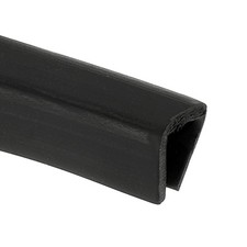 2/5" 13FT Rubber Edge Trim, Flexible U Channel Edge Guard Protector, Black