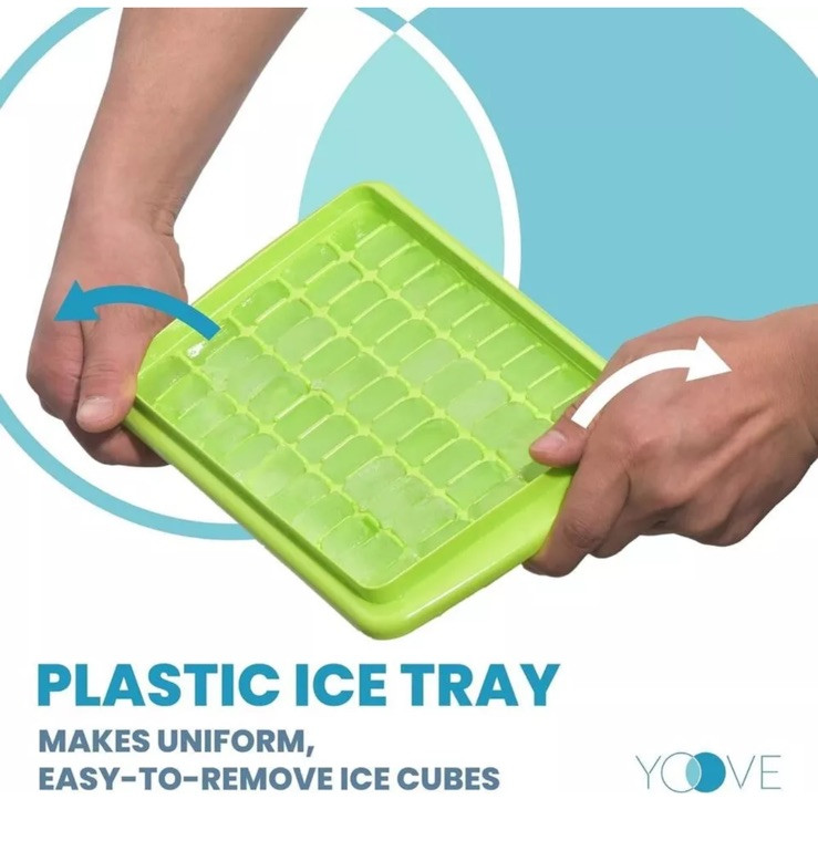 Ice Cube Tray With Lid Freezer Storage Bin Easy Release 55 Mini Nugget Container