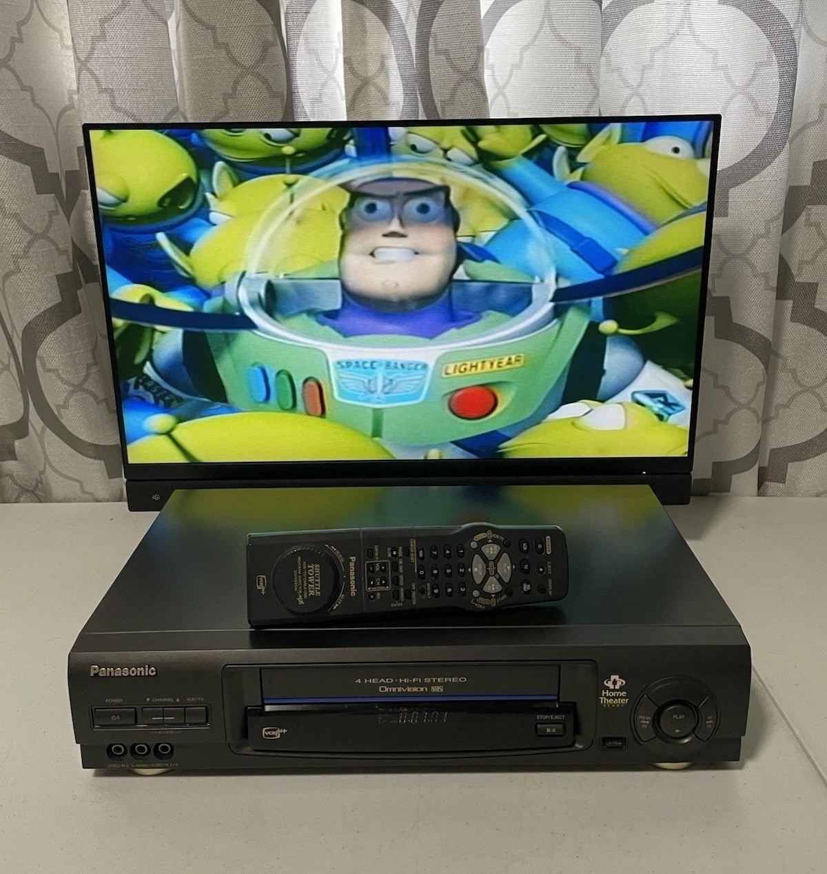 SEE⭐️VIDEO Panasonic Blue Line PV-V4600 VHS VCR Player 4 Head Hi-Fi w/ Remote