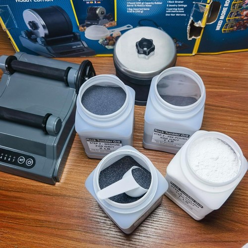 8 LBS Rock Tumbler Media Grit Set– 4 Stage Bulk + Ceramic Pellets Rock... - Picture 5 of 7