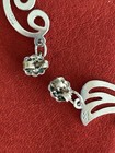 Vintage Sterling Silver Letter C and Letter M Dangle Earrings  — photo 2
