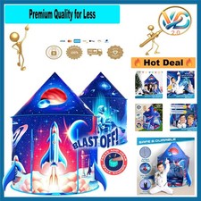 Kids Rocket Play Tent with Blast Off Sounds  Space Artwork   Indoor/Outdoor