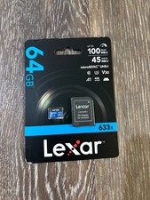 Lexar High-Performance 633x 64GB microSDXC UHS-I Card with SD Adapter