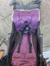 Maclaren Quest Single Pushchair Purple/Black with Canopy, Basket & Folding